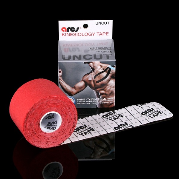 Tейп kinesio 5см*5м, красный Ares